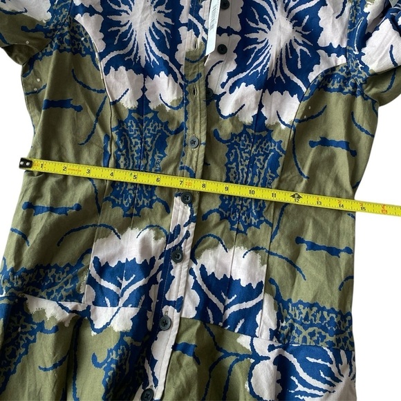 Making The Cut Gary Self Tie Dress Faded Army Royal Blue NWT Size XS - Picture 7 of 11